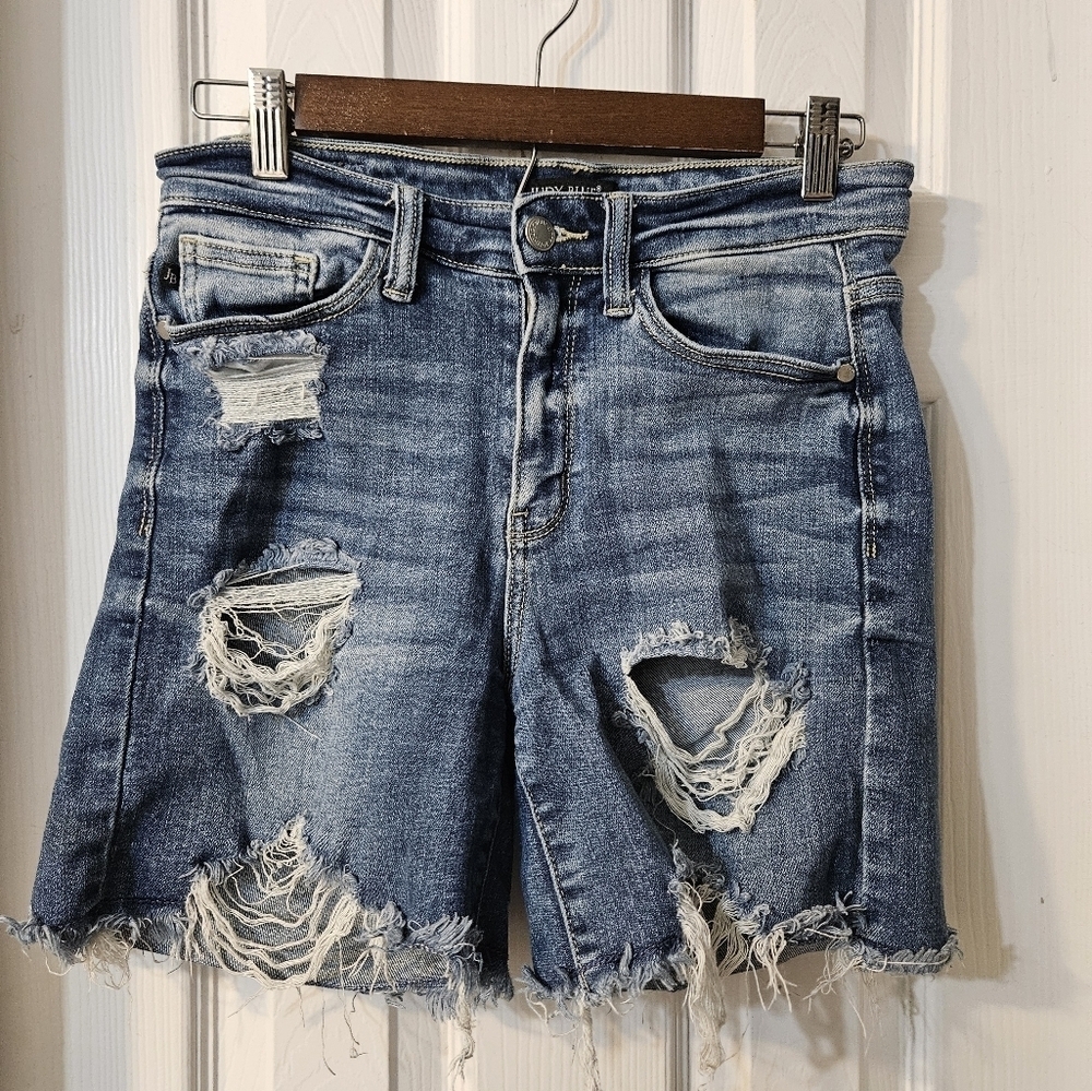 Judy Blue Distressed Denim Women Shorts